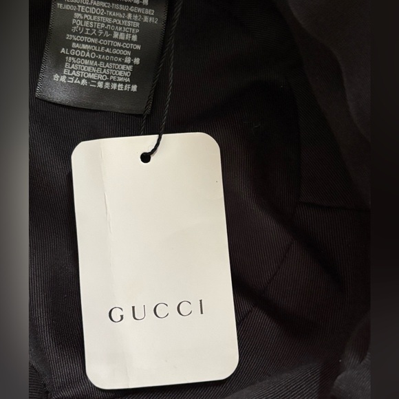 GUCCI GG Monogram Web Bucket Hat Brown New with Tags - Picture 5 of 6